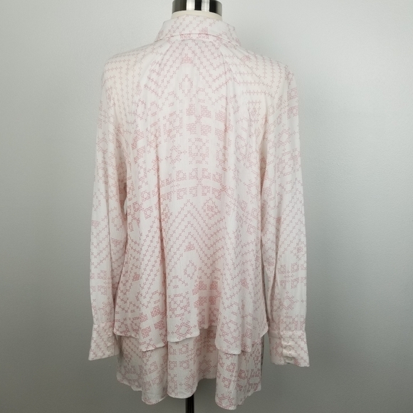 MISS ME Pink & White Button Down Shirt, Small - Picture 10 of 10
